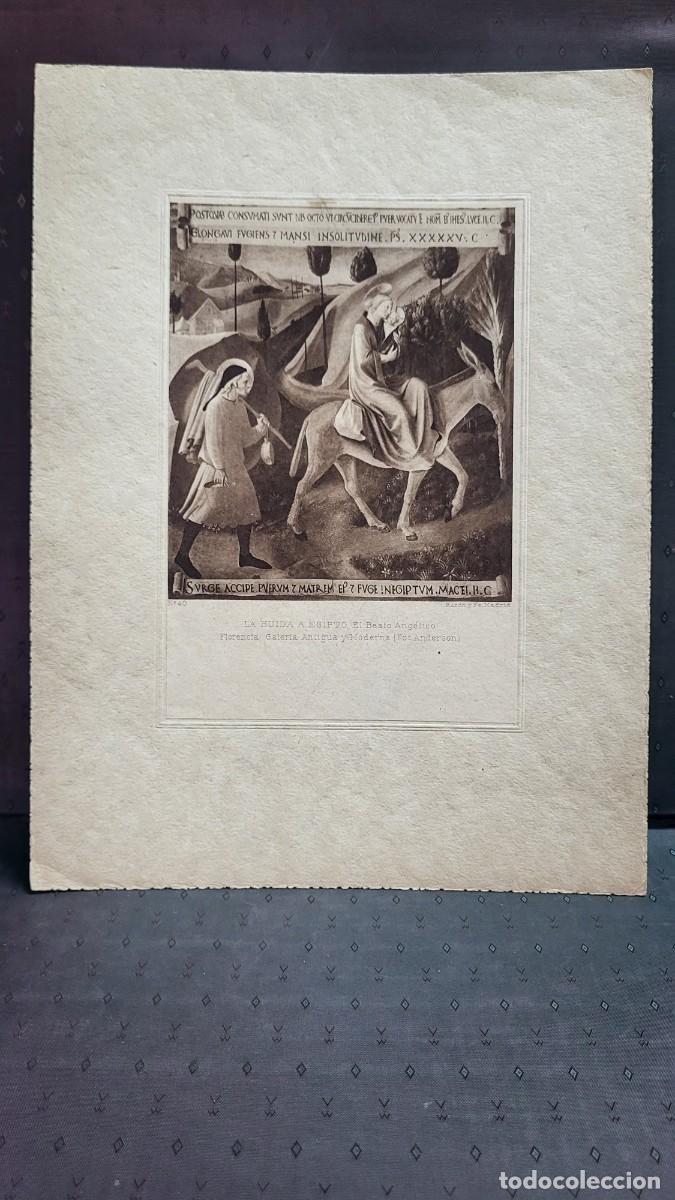 Collectionnisme: ANTIGUA LAMINA RELIGIOSA LA HUIDA A EGIPTO RAZON Y FE MADRID NUMERO 40