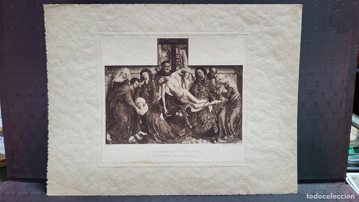 Collectionnisme: ANTIGUA LAMINA RELIGIOSA EL DESCENDIMIENTO VAN DER WEYDEN RAZON Y FE MADRID NUMERO 45