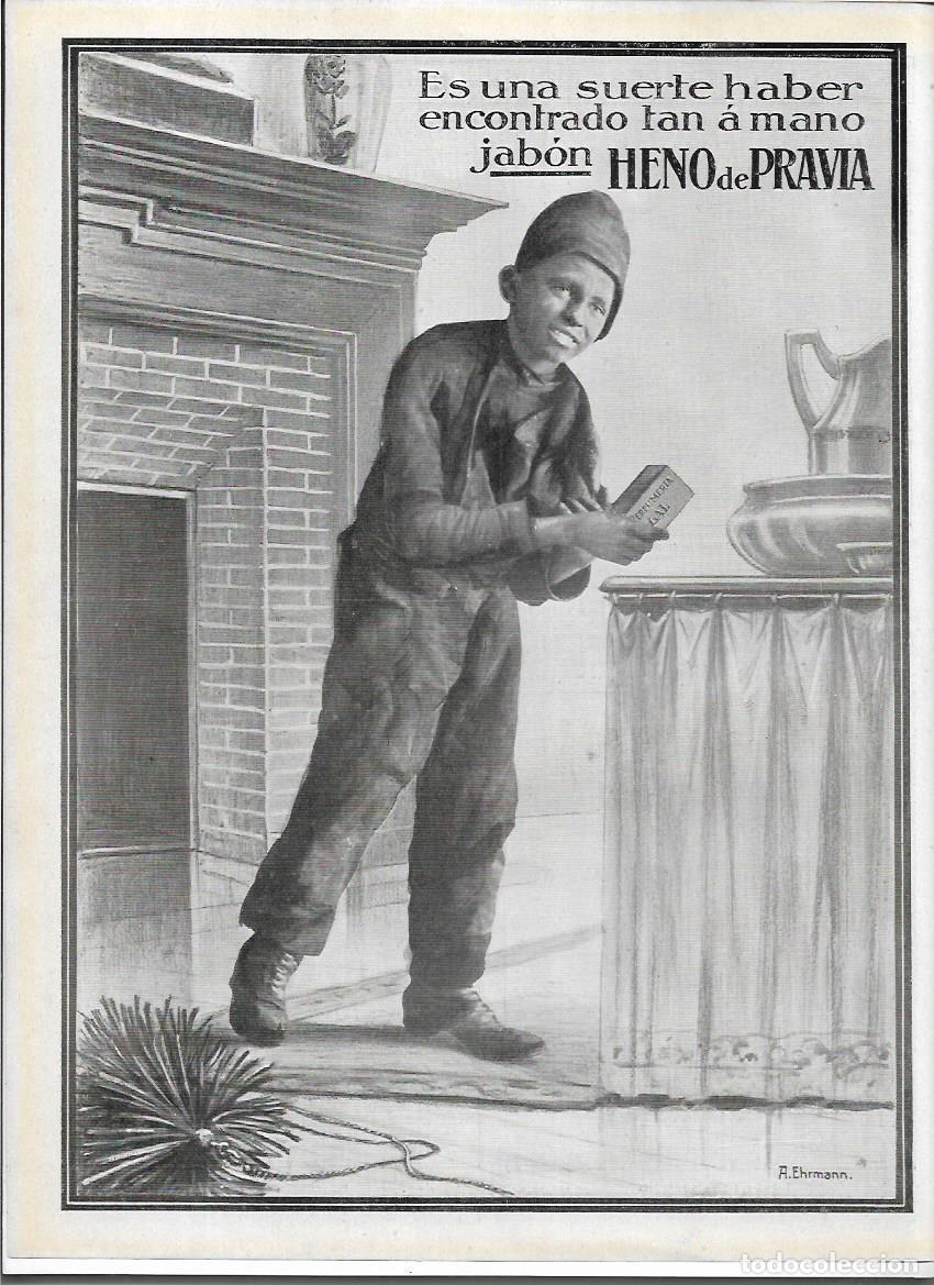 Collectionnisme: A&Ntilde;O 1913 RECORTE PRENSA PUBLICIDAD PASTILLA JABON HENO DE PRAVIA PERFUMERIA GAL