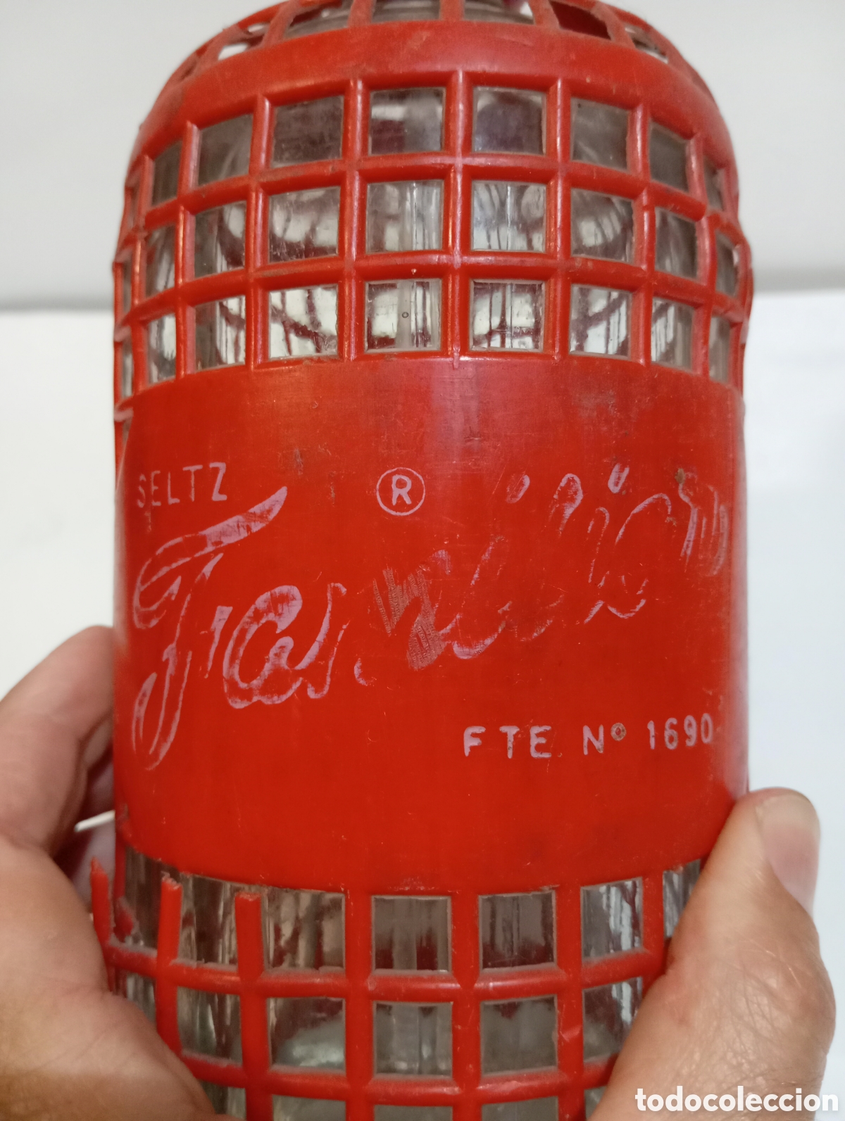 Coleccionismo: Sifon antiguo con rejilla - Foto 2