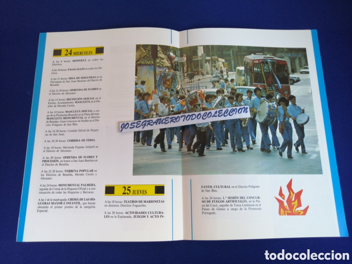 Coleccionismo: FOGUERES DE SANT JOAN 1987 PROGRAMA - Foto 3