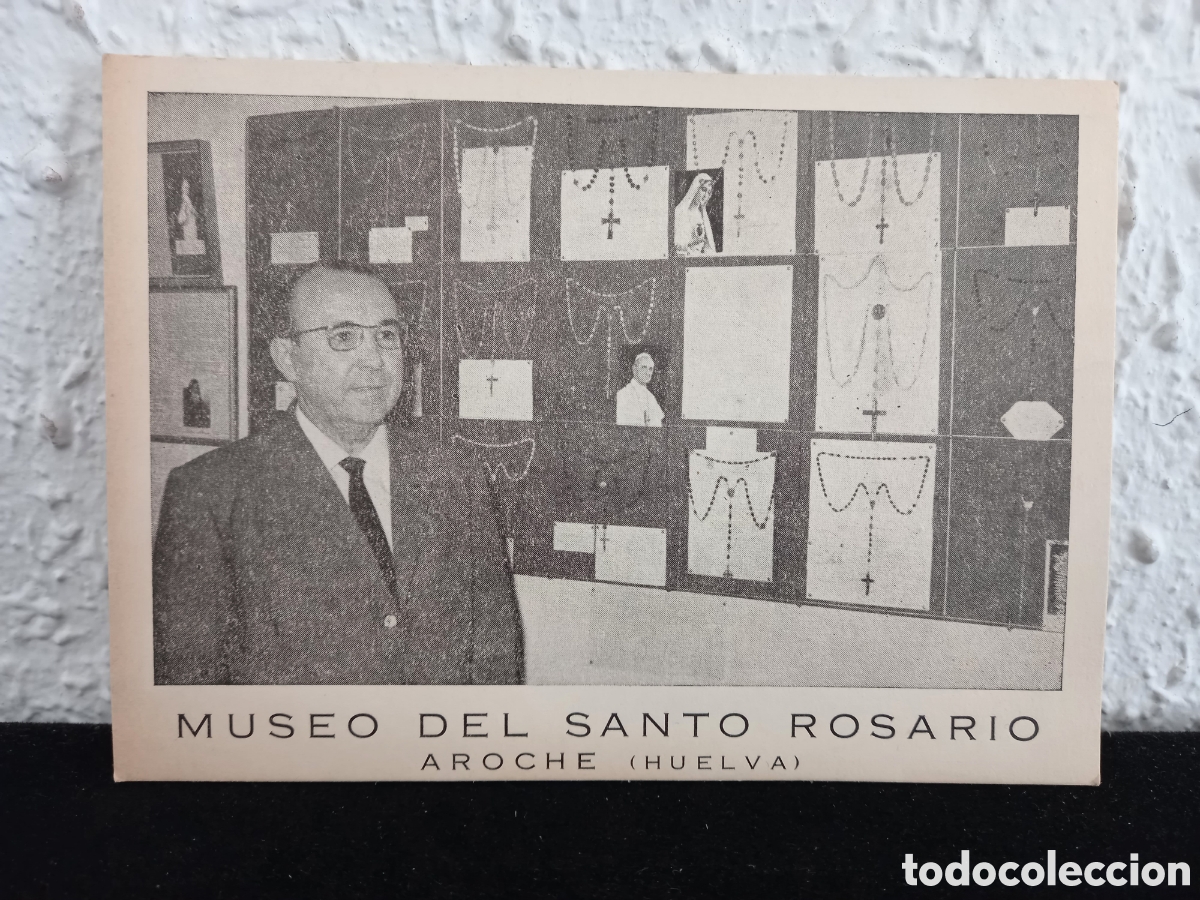Coleccionismo: MUSEO DEL SANTO ROSARIO. Aroche (Huelva). Tarjeton a&ntilde;os 1960s