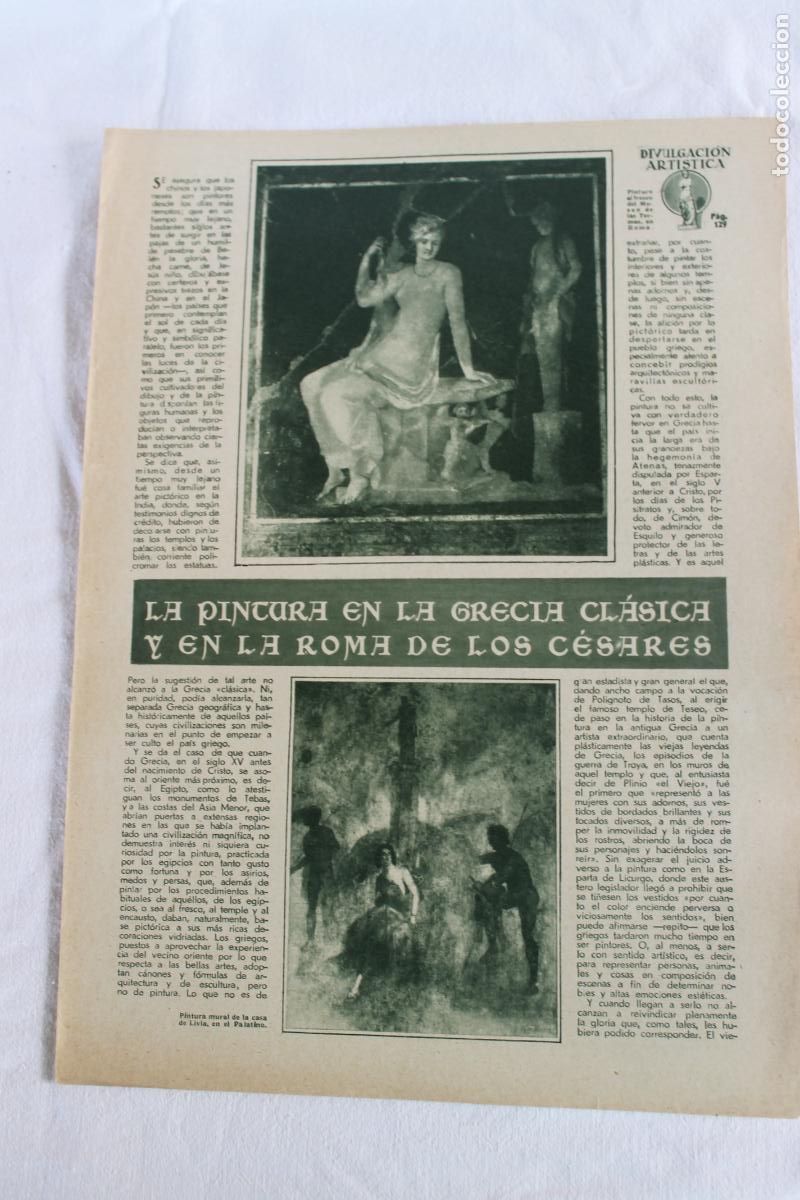 Sammelleidenschaft Papier: LA PINTURA EN LA GRECIA CLASICA Y EN LA ROMA DE LOS CESARES