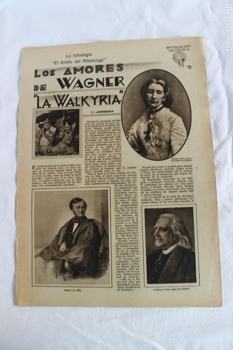 Coleccionismo: LOS AMORES DE WAGNER LA WALKYRIA