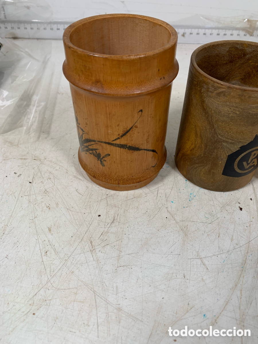 Coleccionismo: 01_ vasos lapiceros de madera - Foto 2