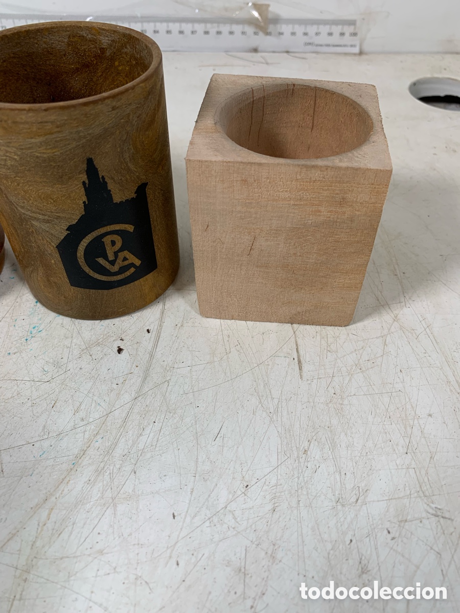 Coleccionismo: 01_ vasos lapiceros de madera - Foto 4
