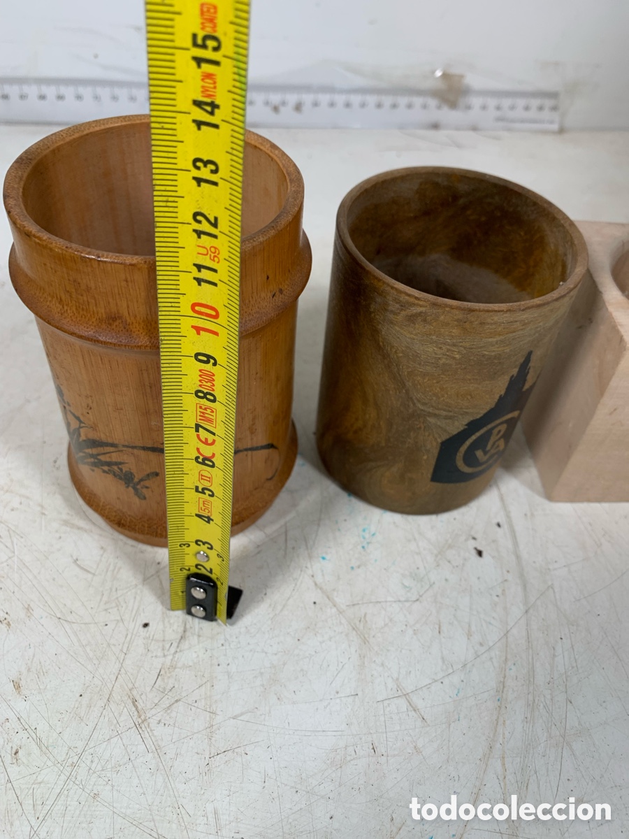 Coleccionismo: 01_ vasos lapiceros de madera - Foto 5