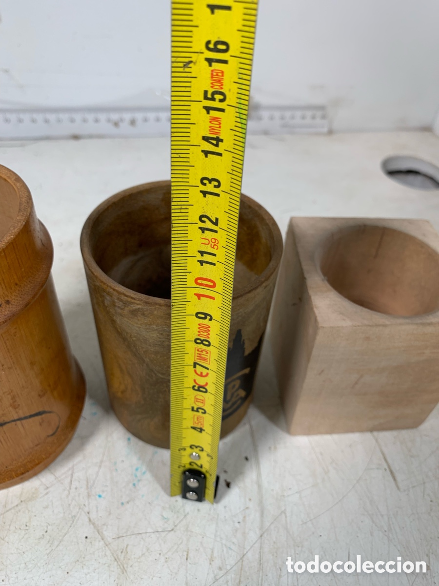 Coleccionismo: 01_ vasos lapiceros de madera - Foto 6