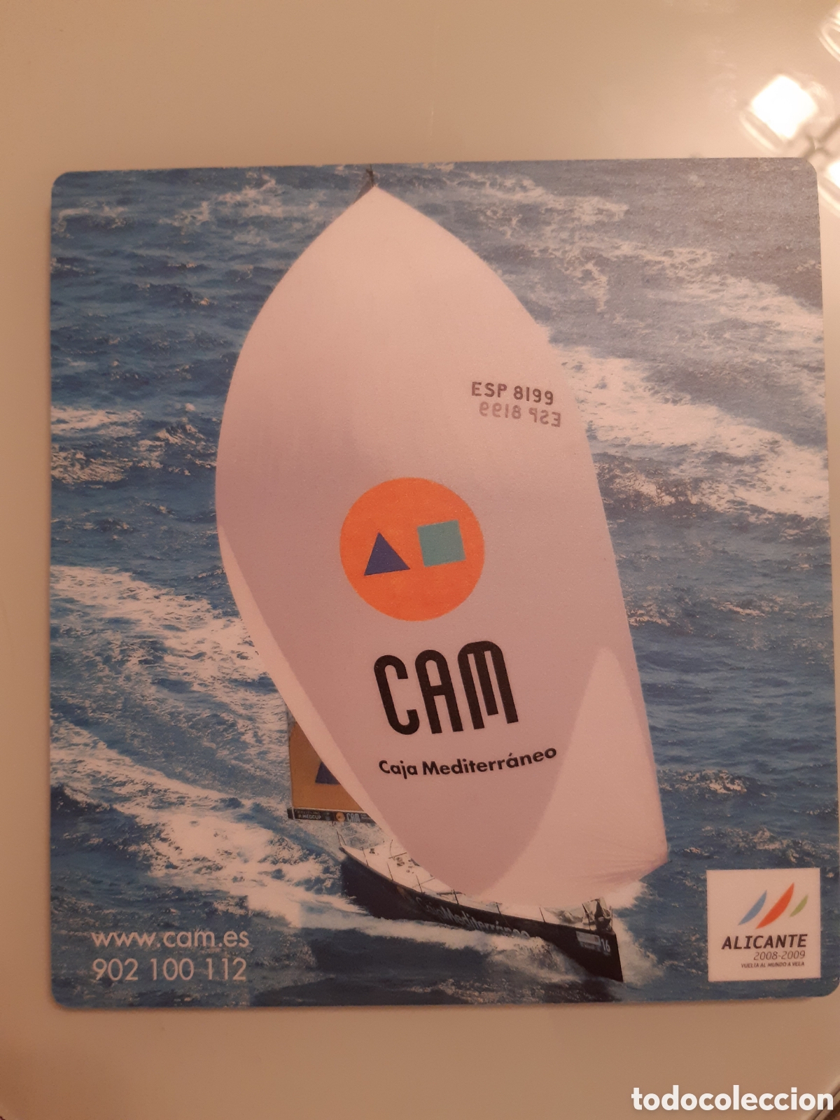 Coleccionismo: Alfombrilla de rat&oacute;n CAM Caja de Ahorros del Mediterr&aacute;neo barco de vela