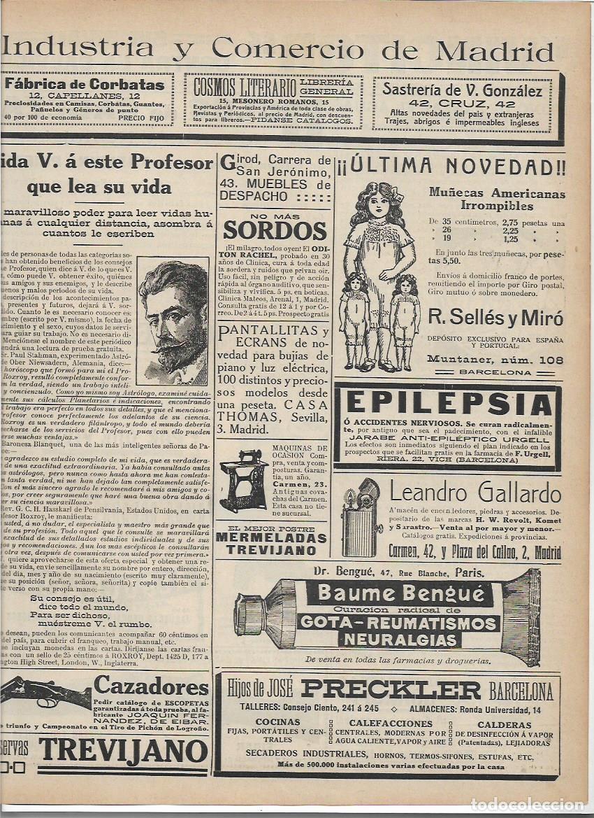 Collectionnisme: A&Ntilde;O 1913 RECORTE PRENSA PUBLICIDAD MU&Ntilde;ECAS AMERICANAS IRROMPIBLES R SELLES MIRO BARCELONA TIENDA