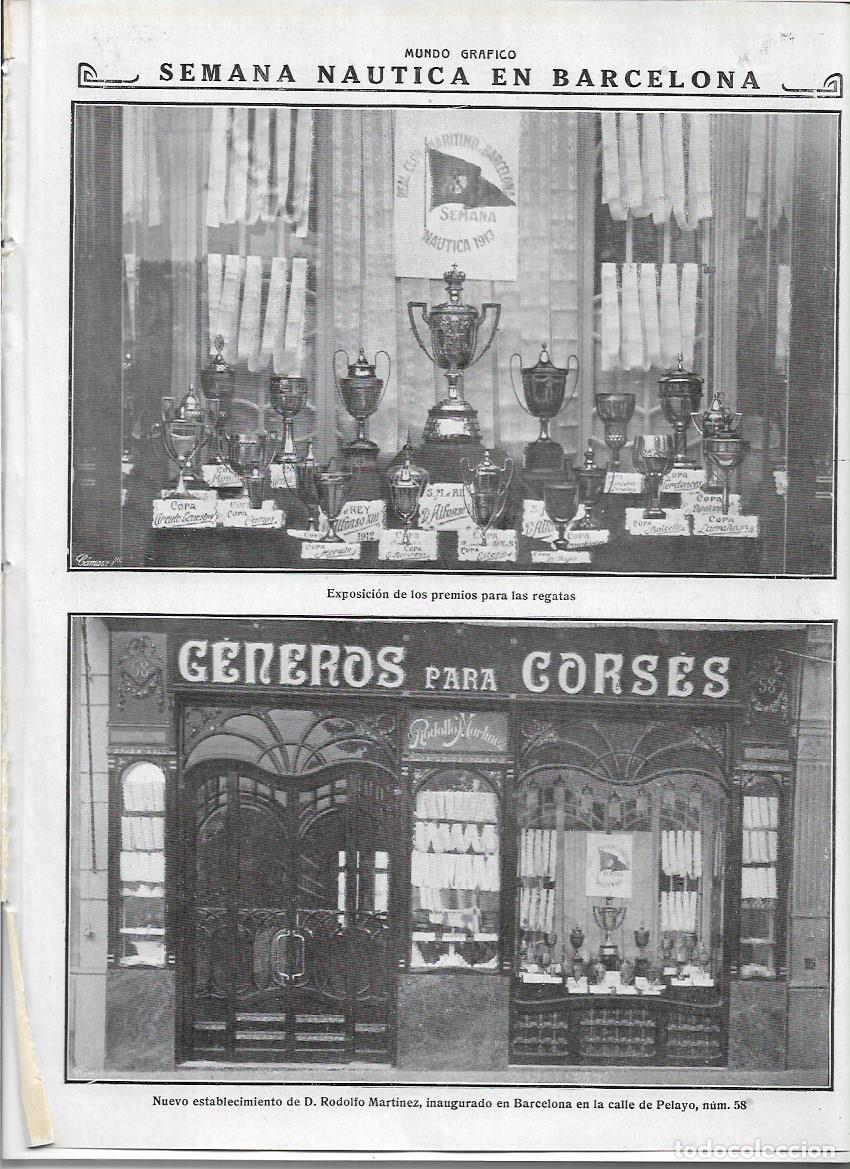 Collectionnisme: &Ntilde;O 1913 RECORTE PRENSA BARCELONA COMERCIO NUEVO ESTABLECIMIENTO RODOLFO MARTINEZ CENEROS PARA CORSES