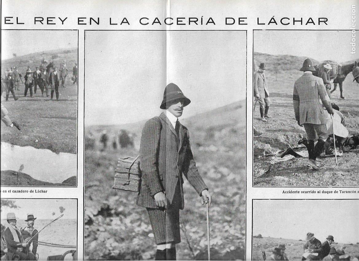 Sammelleidenschaft Papier: &Ntilde;O 1913 RECORTE PRENSA CAZA CACERIA REGIA EN LACHAR REY MARQUES DE VIANA DUQUE SAN PEDRO DE GALATINO