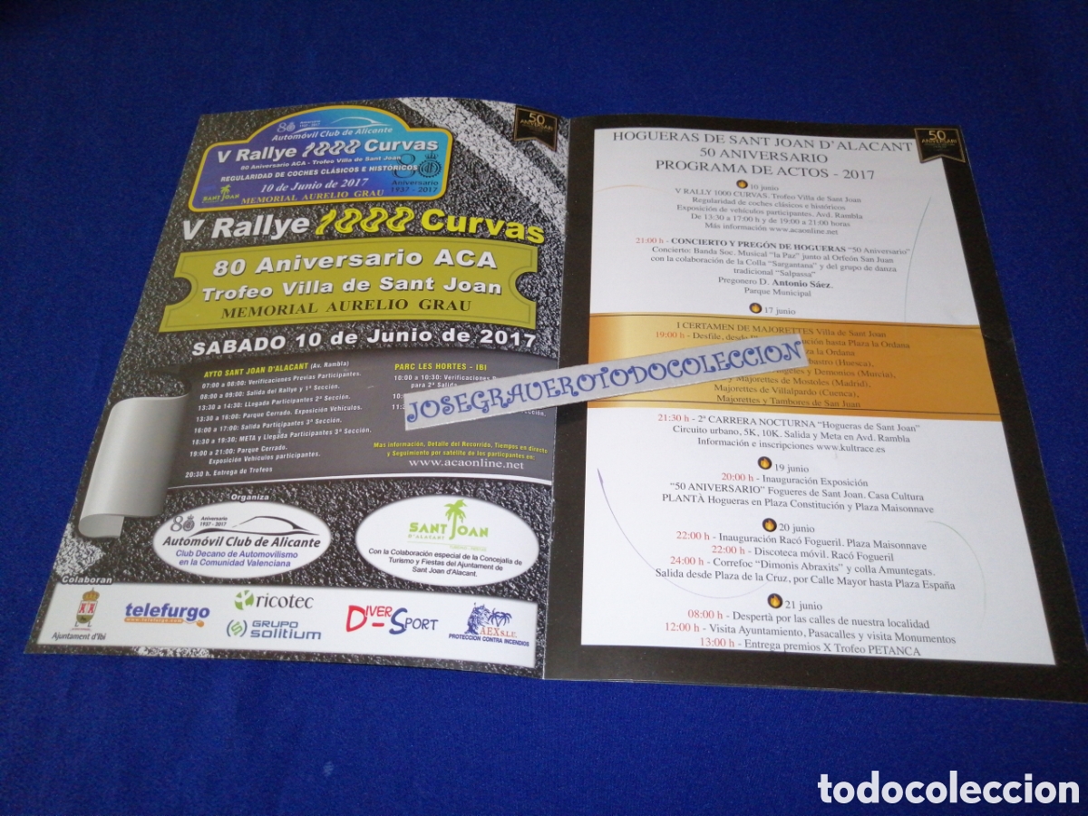 Coleccionismo: FOGUERES DE SANT JOAN 50 ANIVERSARIO PROGRAMA - Foto 2