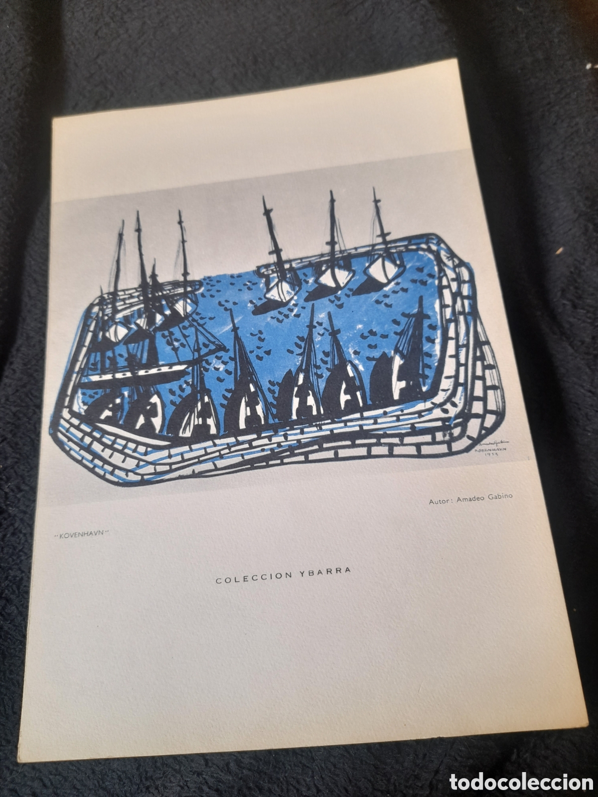 Coleccionismo: Kovenhavn, ilustracion de Amadeo Gambino, Carta men&uacute;, Trasatl&aacute;ntico Cabo San Roque, YBARRA Y CIA