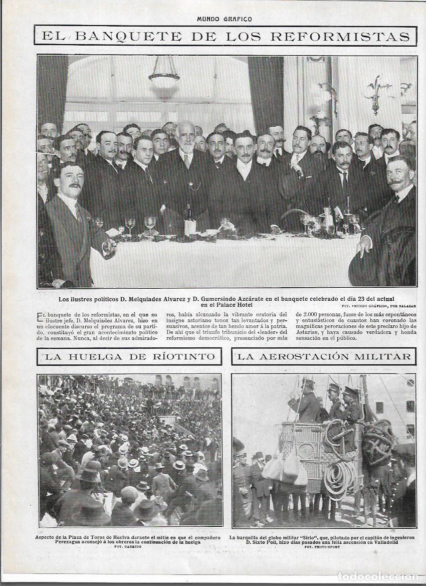 Colecionismo: A&Ntilde;O 1913 RECORTE PRENSA VALLADOLID CESTA BARQUILLA GLOBO AEROSTATICO MILITAR SIRIO SR SIXTO POLL