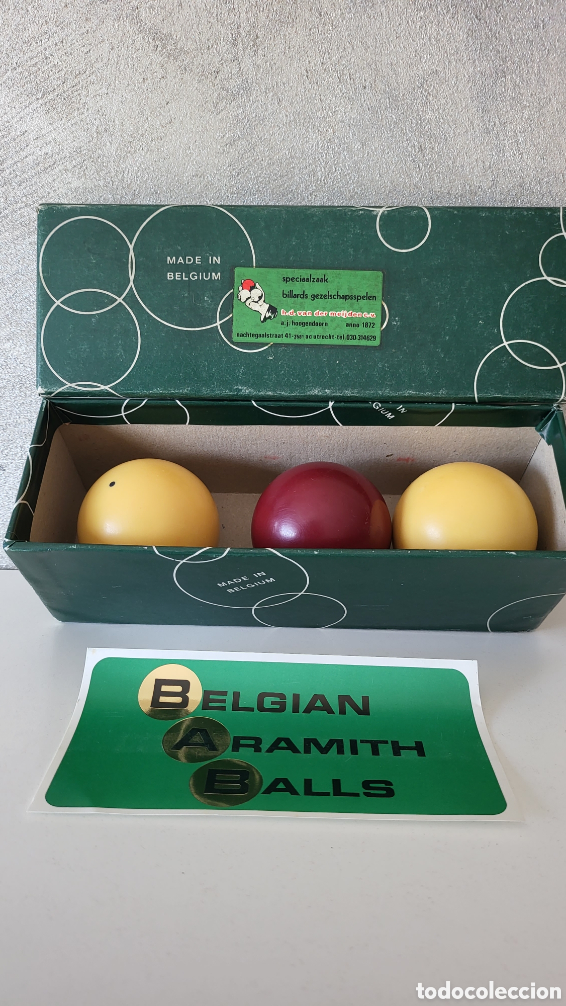 Coleccionismo: ANTIGUO BOLAS BILLAR BELGIAN ARAMITH BALLS - Foto 1
