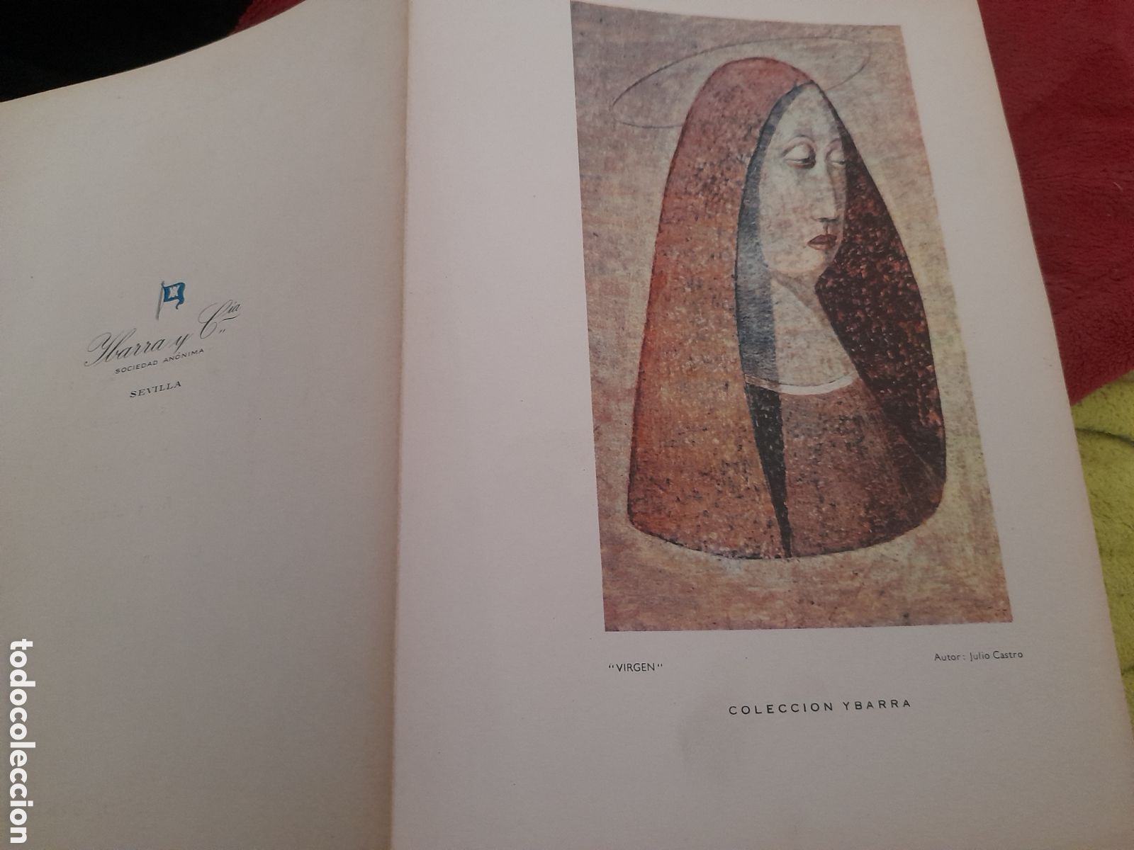 Coleccionismo: Virgen, ilustracion de Julio Castro, Carta men&uacute; del Trasatl&aacute;ntico Cabo San Roque, YBARRA Y CIA
