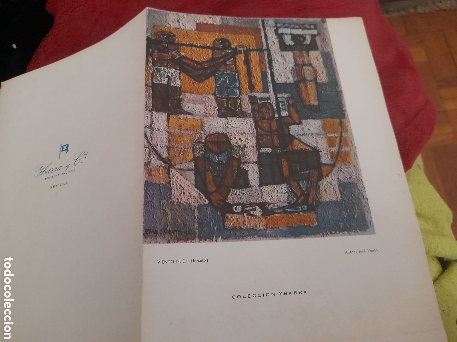 Coleccionismo: Viento N.E., boceto, ilustracion de Jos&eacute; Vent&oacute;, Carta men&uacute; del Trasatl&aacute;ntico Cabo San Roque, YBARRA