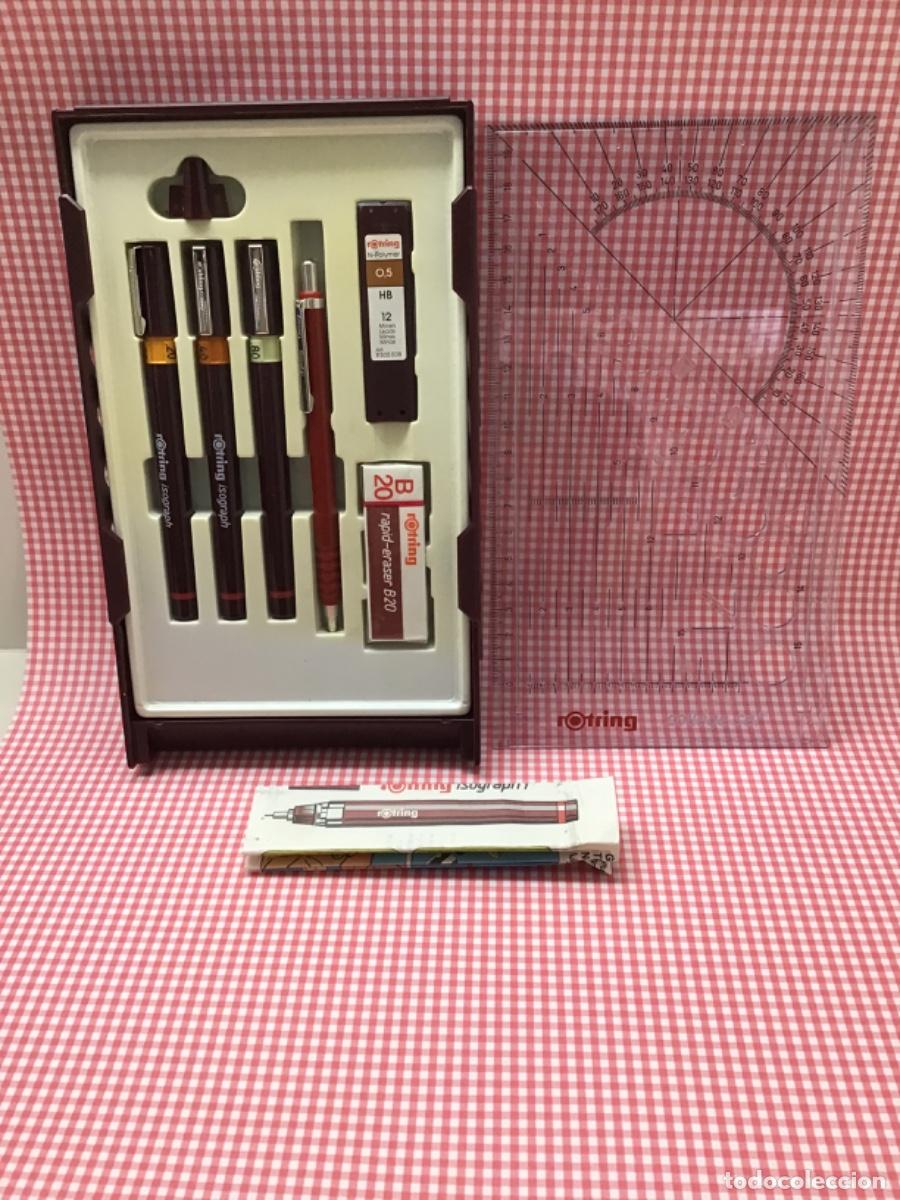 Coleccionismo: Caja de Rotring completa,sin usar - Foto 4