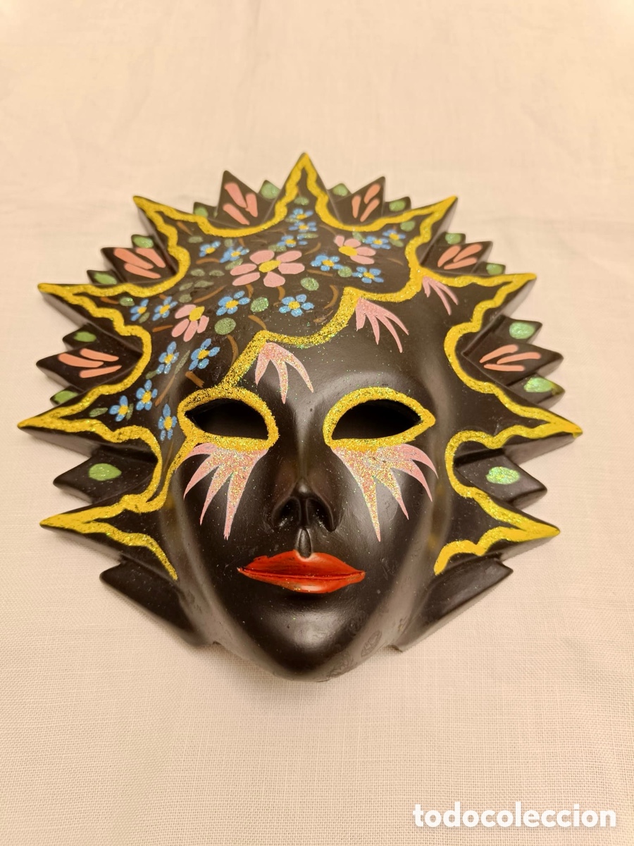 Coleccionismo: Careta negra de carnaval - Foto 5