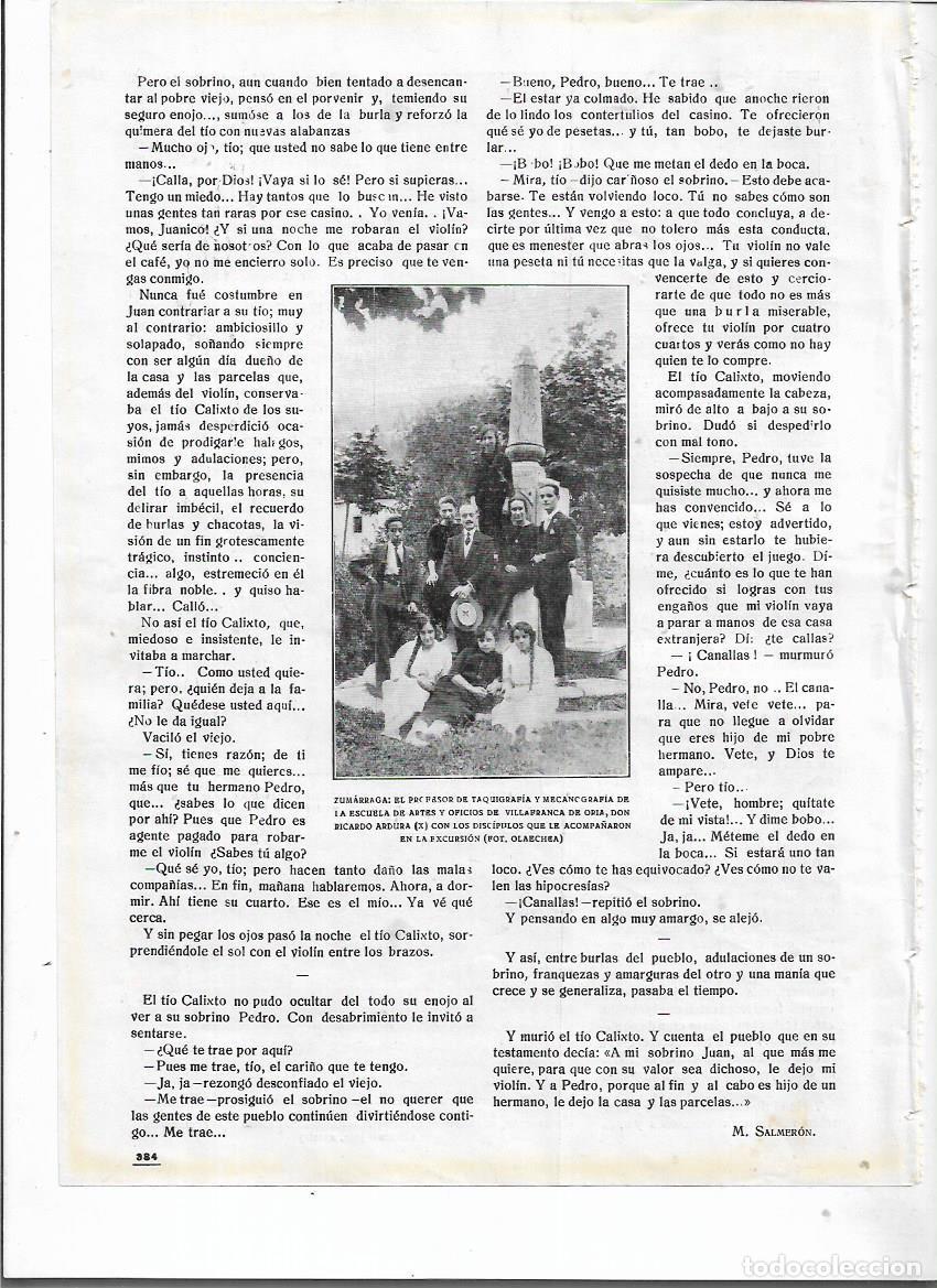 Coleccionismo: A&Ntilde;O 1920 RECORTE PRENSA RICARDO ARDURA ALUMNOS ESCUELA TAQUIGRAFIA VILLAFRANCA DE ORIA EN ZUMARRAGA
