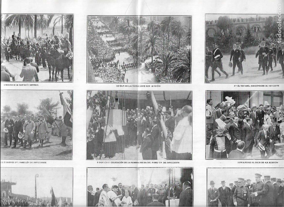 Coleccionismo: 1920 RECORTE PRENSA VISITA REY ALFONSO A BARCELONA LA ALIANZA TIBIDABO EXPLORADORES LES CORTS CASAS