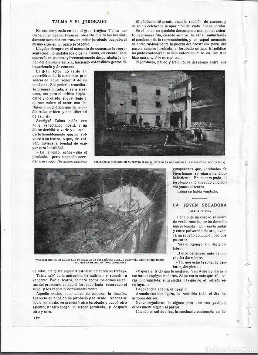 Coleccionismo: A&Ntilde;O 1920 RECORTE PRENSA TERRASSA INCENDIO FABRICA HILADOS COSTA Y COMPA&Ntilde;IA DESTRUCCION