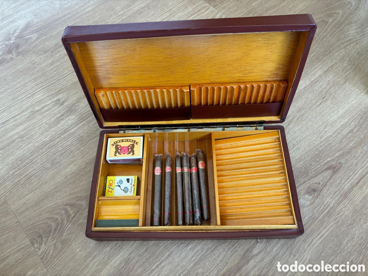 Coleccionismo: Caja cigarrera con habanos PUROS NO INCLUIDOS