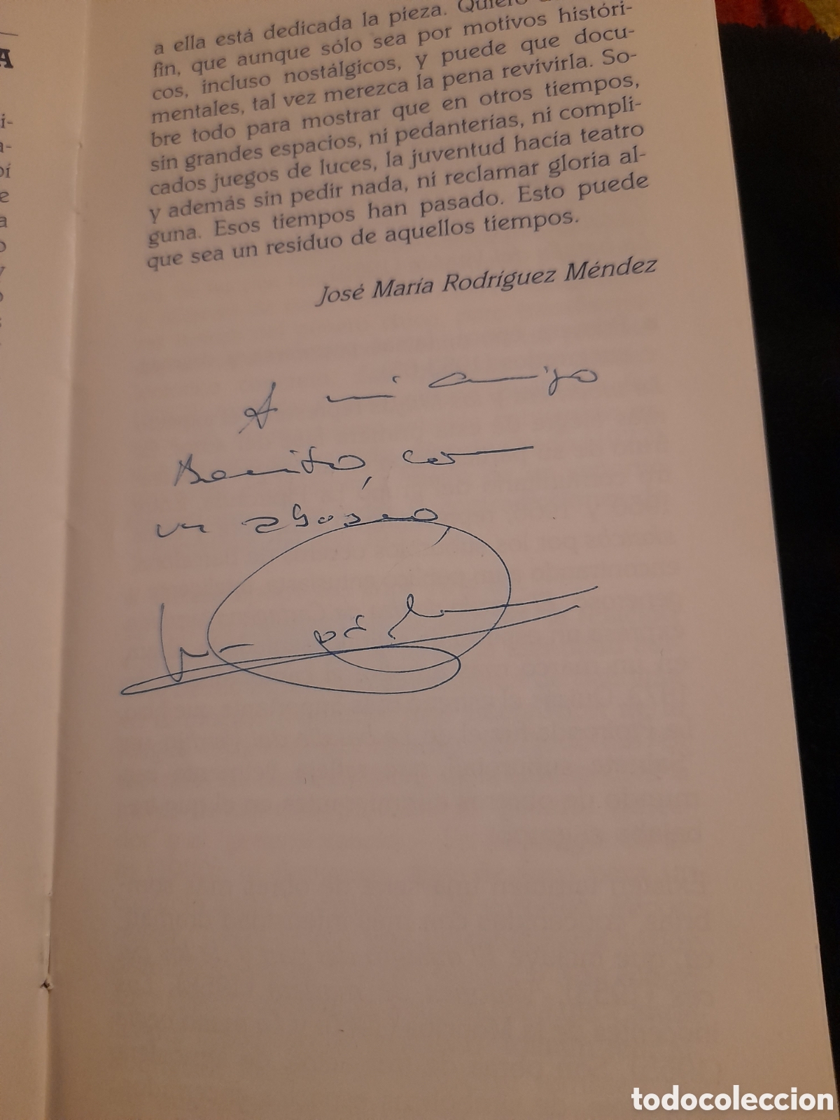 Coleccionismo: Programa de Teatro firmado por Jos&eacute; Maria Rodr&iacute;guez Mendez