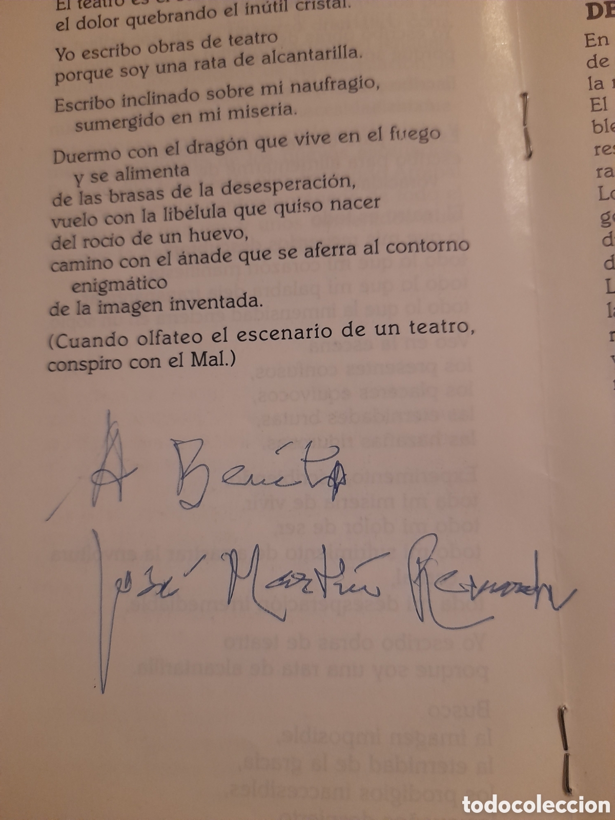 Coleccionismo: Programa de Teatro firmado por Jos&eacute; Mart&iacute;n Recuerda