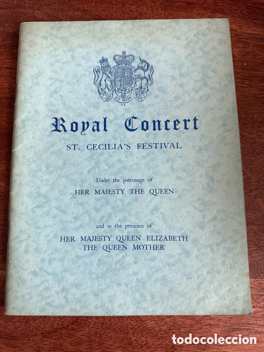 Coleccionismo: Programa de mano concierto Royal Concert 1956 - Foto 1