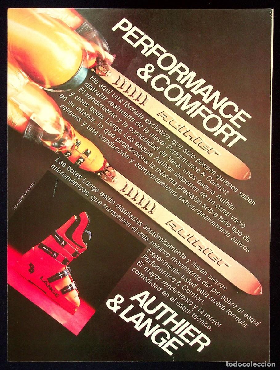 Coleccionismo: PUBLICIDAD ANTIGUA. ESQU&Iacute;. AUTHIER & LANGE. 1982.