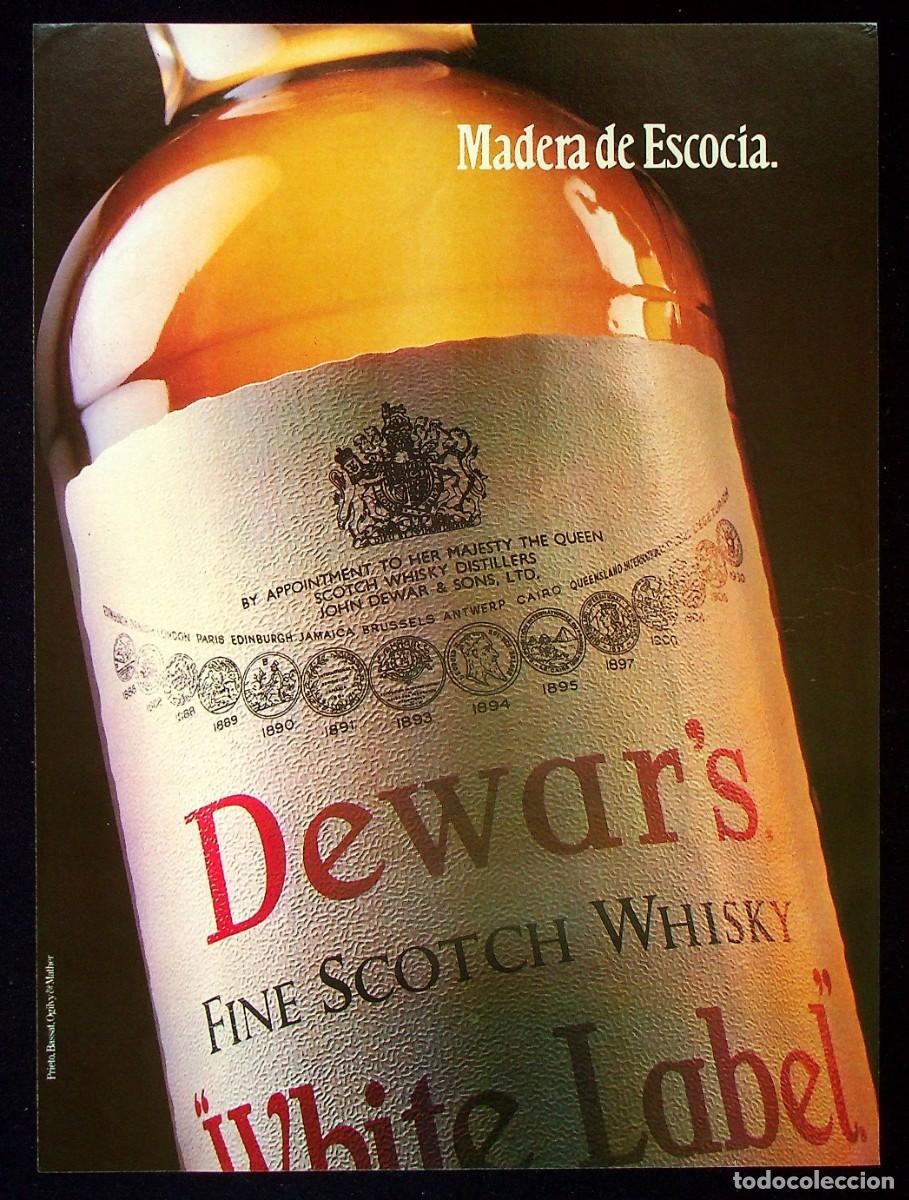 Coleccionismo: PUBLICIDAD ANTIGUA. WHISKY. DEWAR'S. WHITE LABEL. 1982.