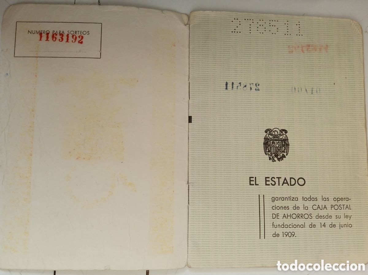 Coleccionismo: LIBRETA CORRIENTE CAJA POSTAL DE AHORROS - A&Ntilde;O 1968 - Foto 2