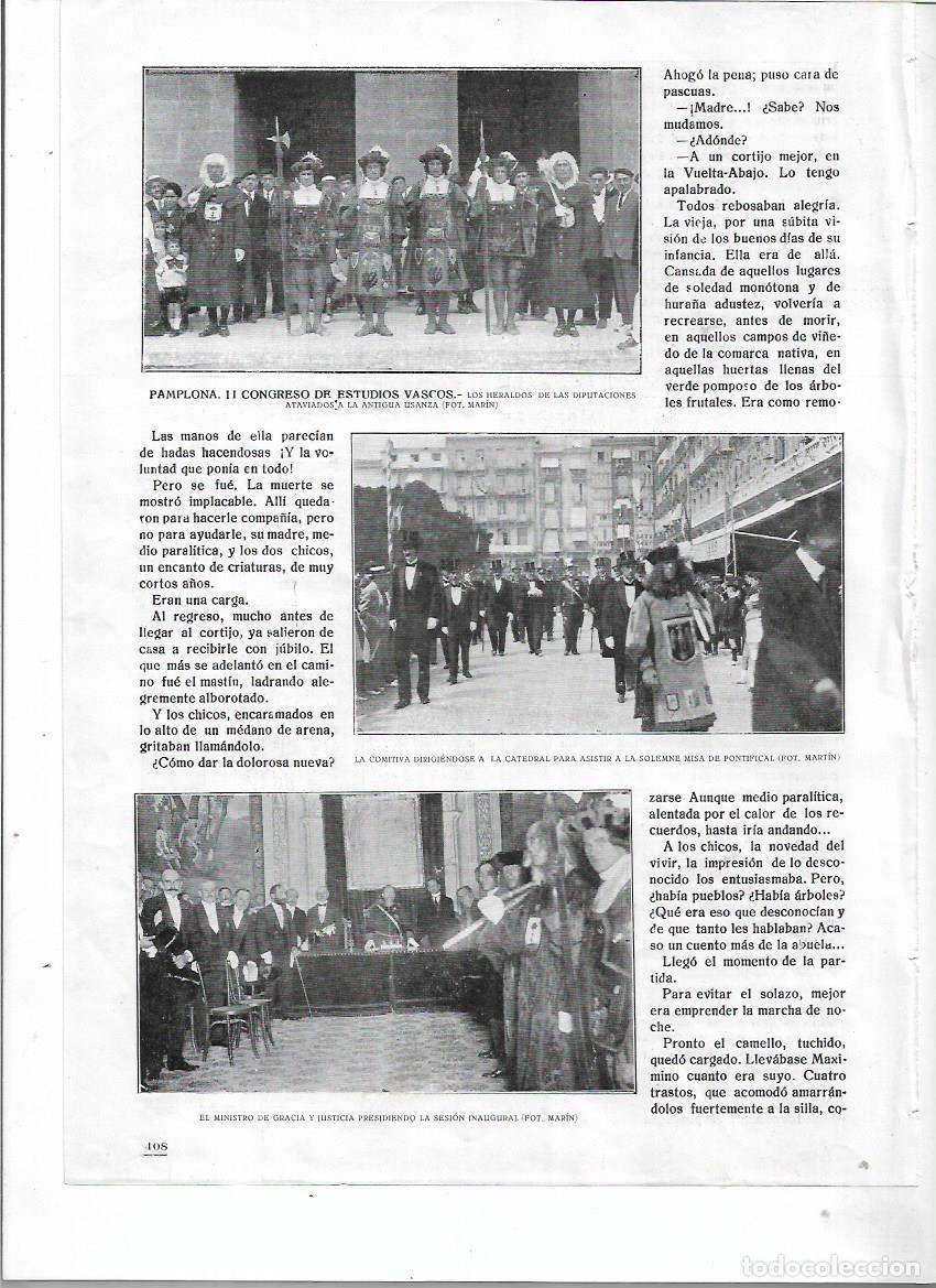 Colecionismo: A&Ntilde;O 1920 RECORTE PRENSA PAMPLONA CONGRESO ESTUDIOS VASCOS HERALDOS CON VESTIDOS ANTIGUOS DE EPOCA