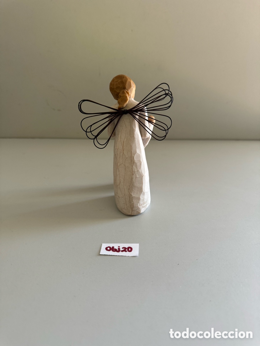 Coleccionismo: &Aacute;ngel de la guarda Figura de sauce - Foto 4