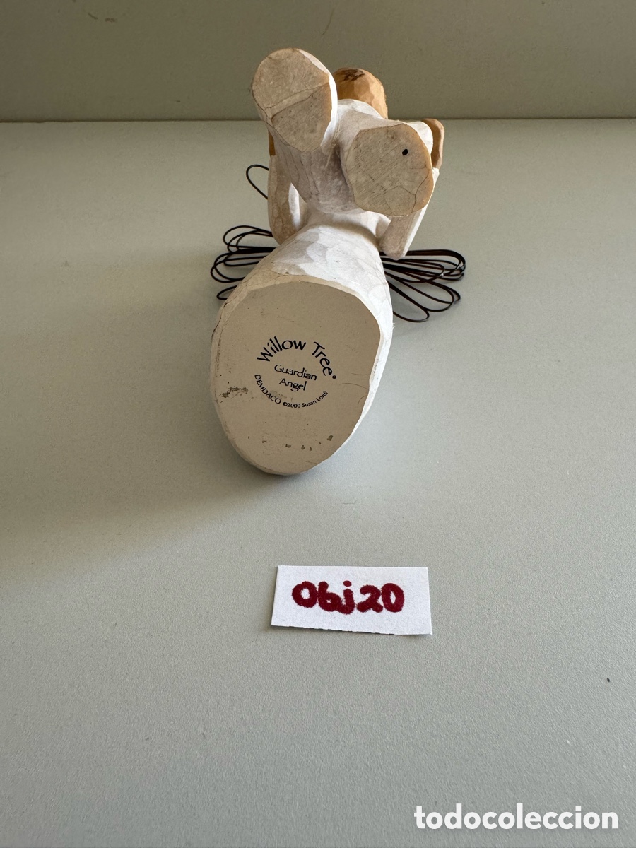Coleccionismo: &Aacute;ngel de la guarda Figura de sauce - Foto 5