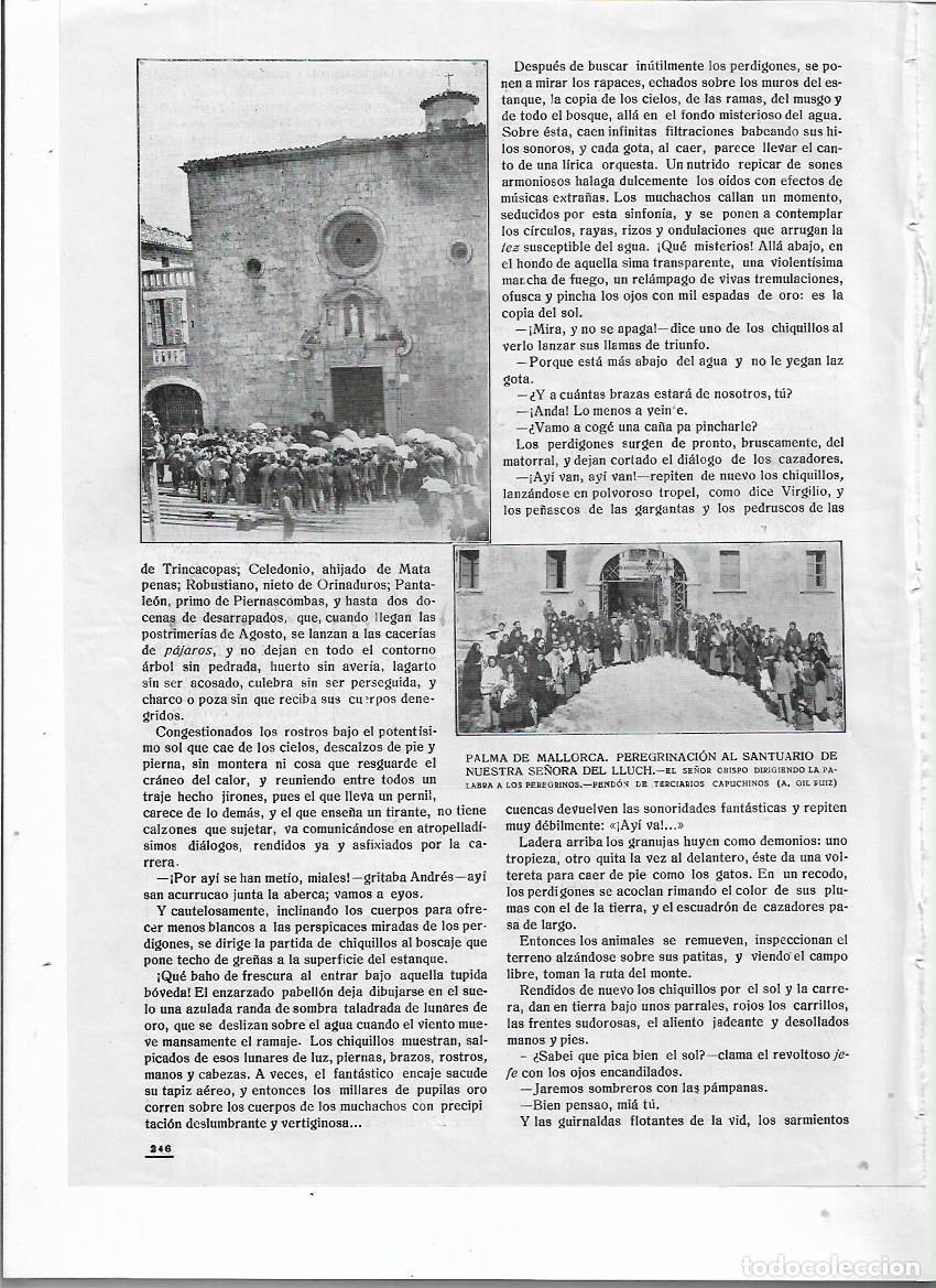 Colecionismo: 1920 RECORTE PRENSA PALMA DE MALLORCA PEREGRINACION SANTUARIO DEL LLUCH PENDON TERCIARIOS CAPUCHINOS