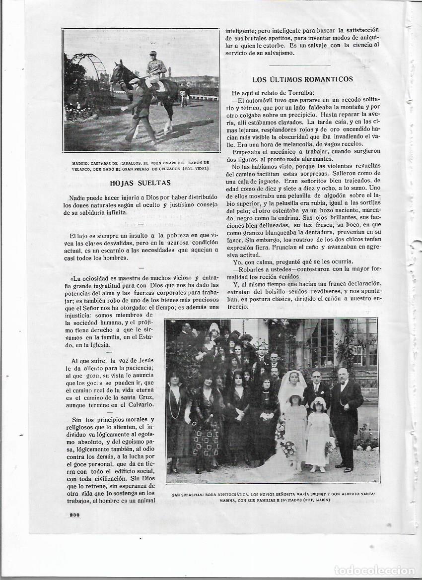 Collezionismo: A&Ntilde;O 1920 RECORTE PRENSA MADRID CARRERAS DE CABALLOS PRIMER PREMIO CRUZADOS BEN OMAR BARON DE VELASCO