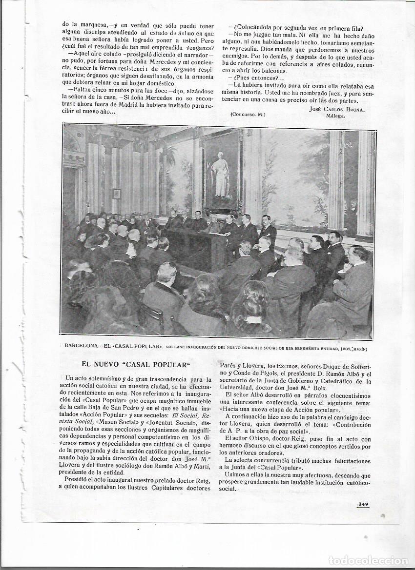 Collezionismo: A&Ntilde;O 1920 RECORTE PRENSA BARCELONA INAUGURACION DEL CASAL POPULAR
