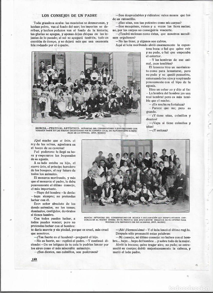 Collezionismo: A&Ntilde;O 1920 RECORTE PRENSA MURCIA FESTIVAL ARTISTISTICO CONSERVATORIO MUSICA DECLAMACION EXPLORADORES