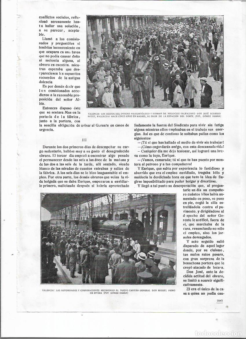 Collezionismo: A&Ntilde;O 1920 RECORTE PRENSA VALENCIA LLEGADA RESTOS MORTALES JOSE RODRIGO BOTET PALONTOLOGO