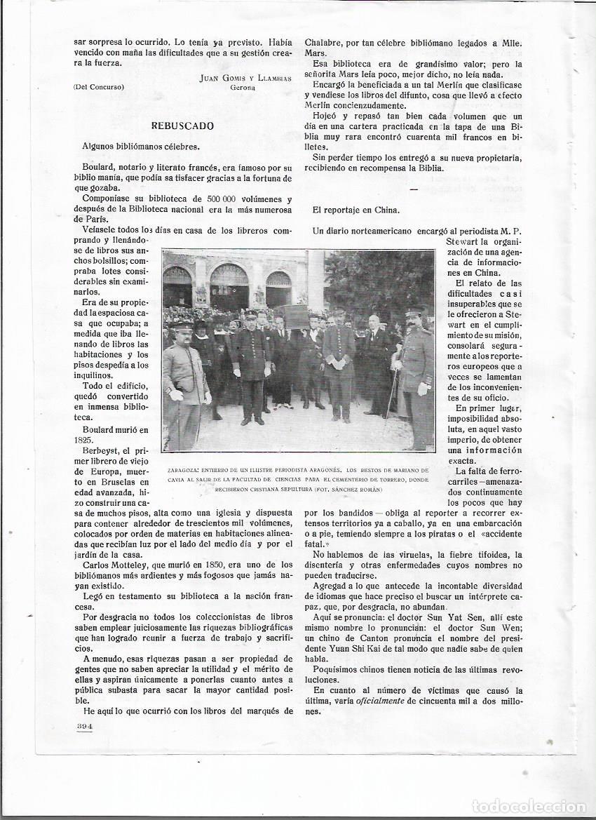 Collezionismo: A&Ntilde;O 1920 RECORTE PRENSA ZARAGOZA ENTIERRO DE MARIANO DE CAVIA PERIODISTA ARAGONES