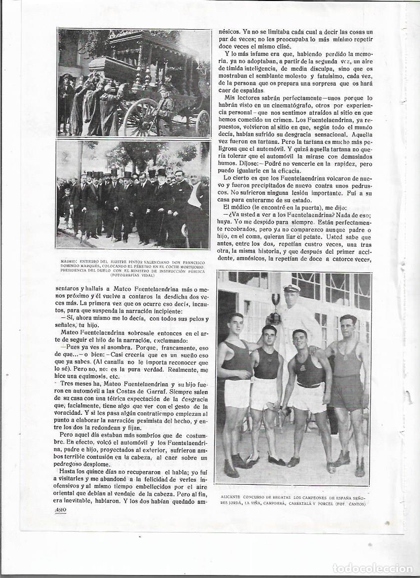 Collezionismo: A&Ntilde;O 1920 RECORTE PRENSA ALICANTE REGATAS CAMPEONATO ESPA&Ntilde;A GANADORES JORDA LA VI&Ntilde;A CAMPDERA PORCEL