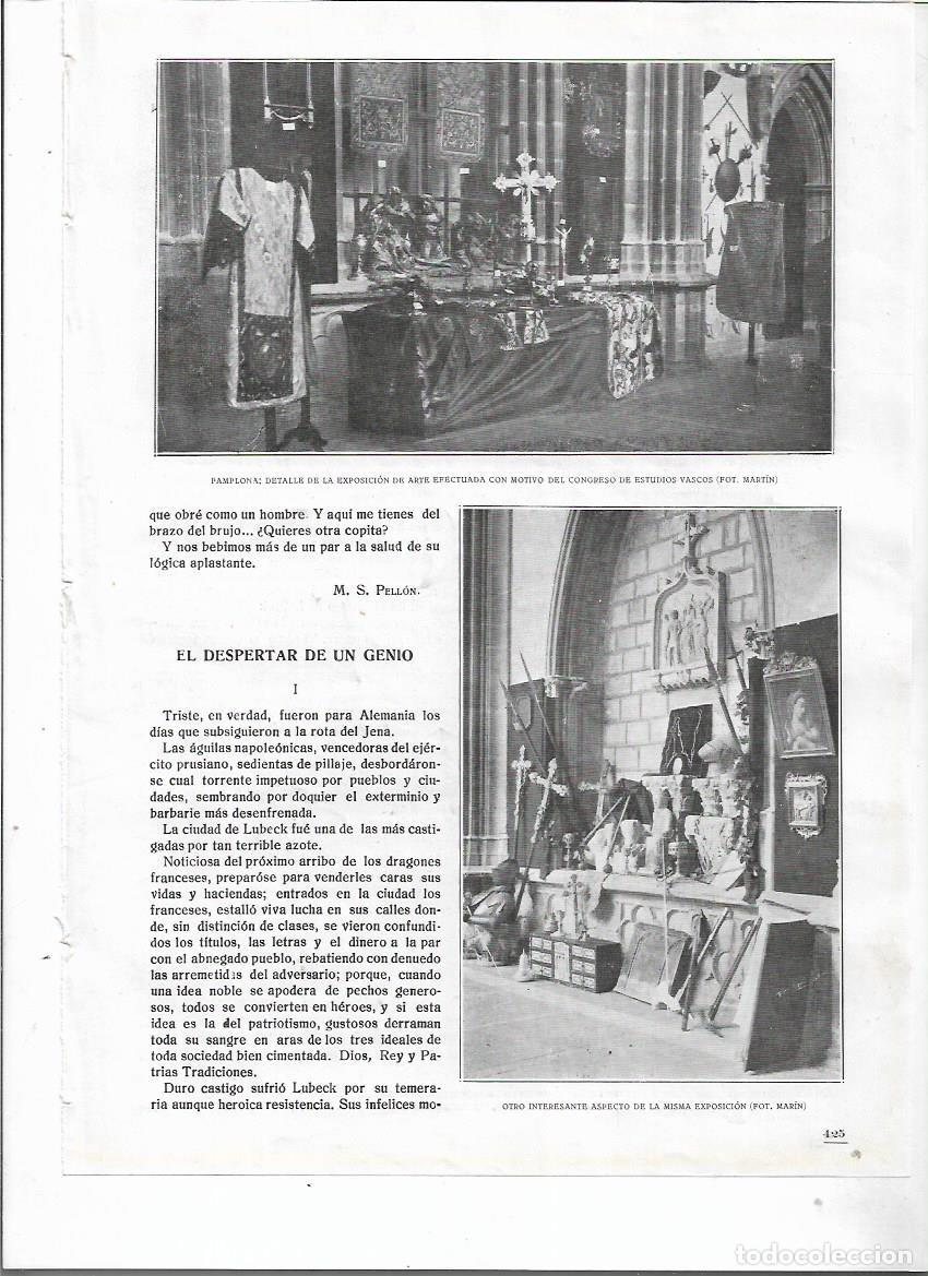 Colecionismo: A&Ntilde;O 1920 RECORTE PRENSA PAMPLONA EXPOSICION DE ARTE CON MOTIVO DEL CONGRESO ESTUDIOS VASCOS