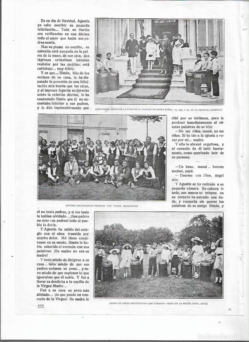 Collezionismo: A&Ntilde;O 1920 RECORTE PRENSA SANTANDER FIESTA DE LA FLOR PALACIO SANTA ELENA TRAJES TIPICOS