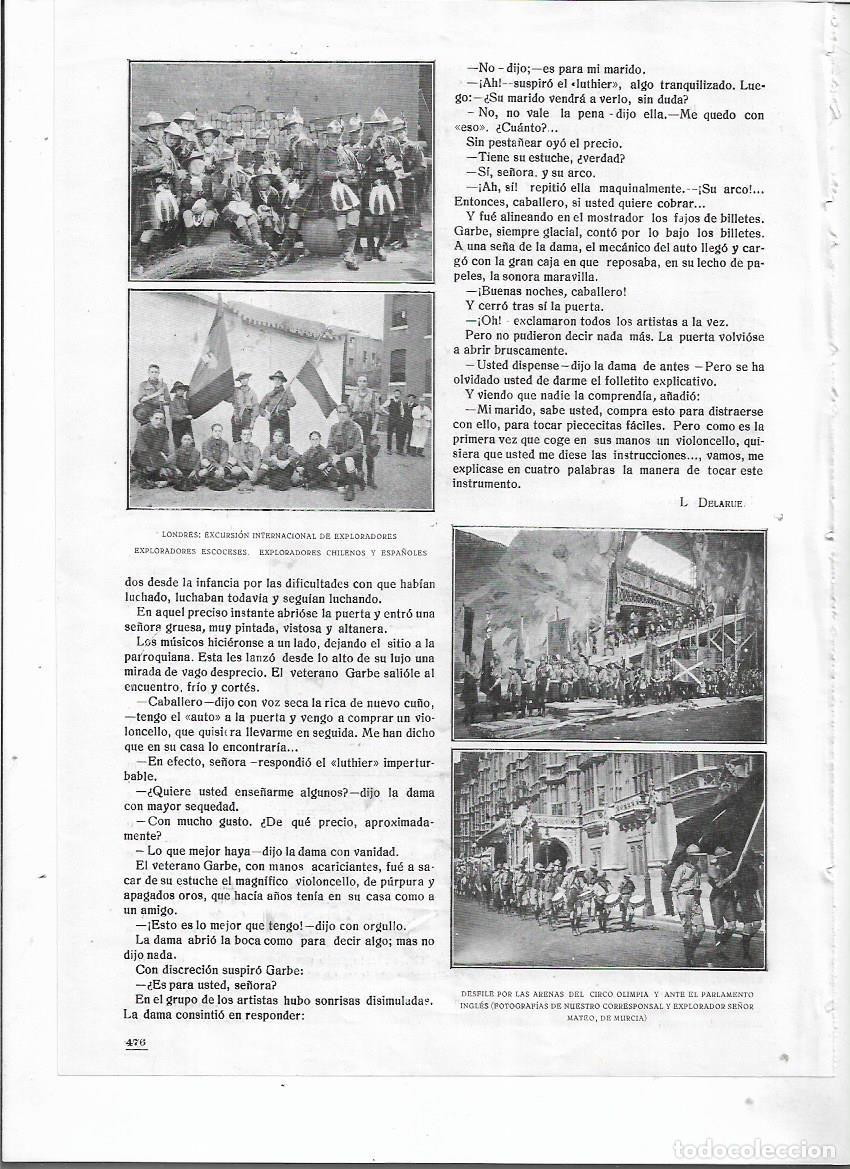 Collecting paper: A&Ntilde;O 1920 RECORTE PRENSA LONDRES EXPLORADORES DE ESCOCIA CHILE ESPA&Ntilde;A DESFILE ARENAS CIRCO OLIMPIA
