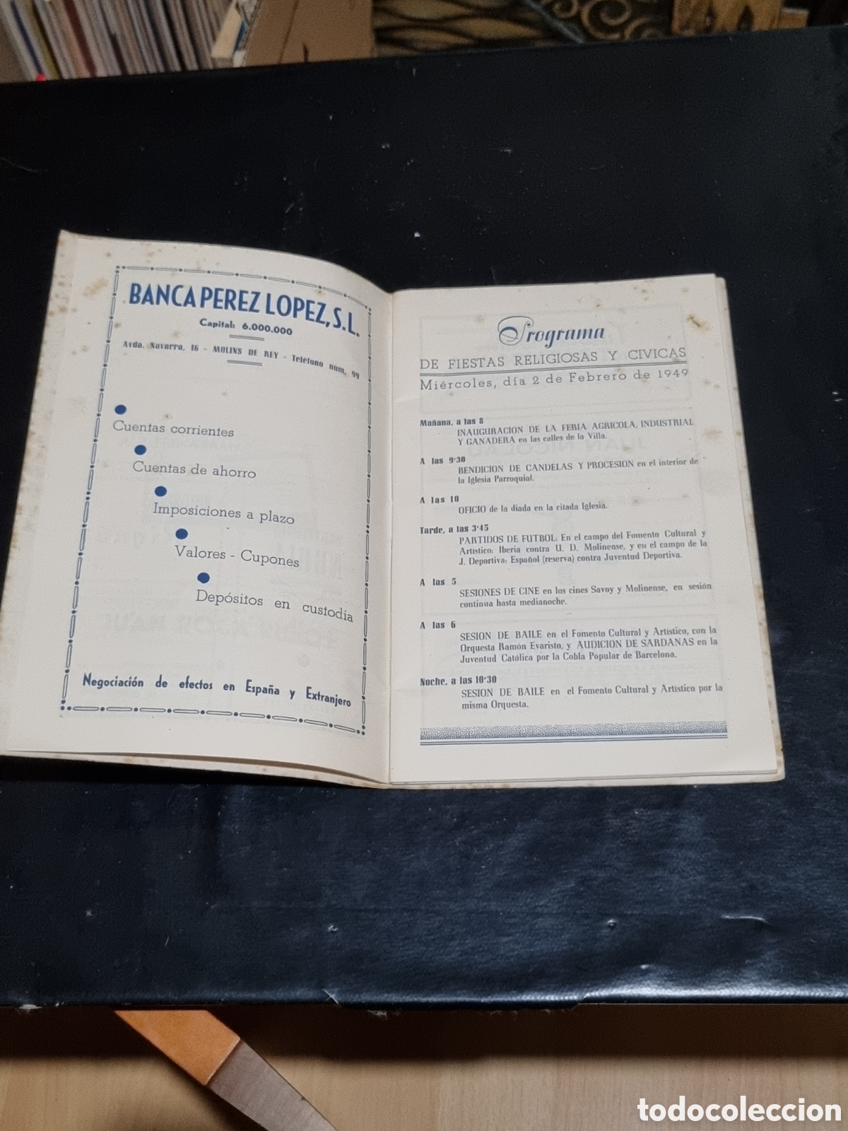 Coleccionismo: MOLINS DE REY, 1949 FERIA DE LA CANDELERA PROGRAMA OFICIAL - Foto 4