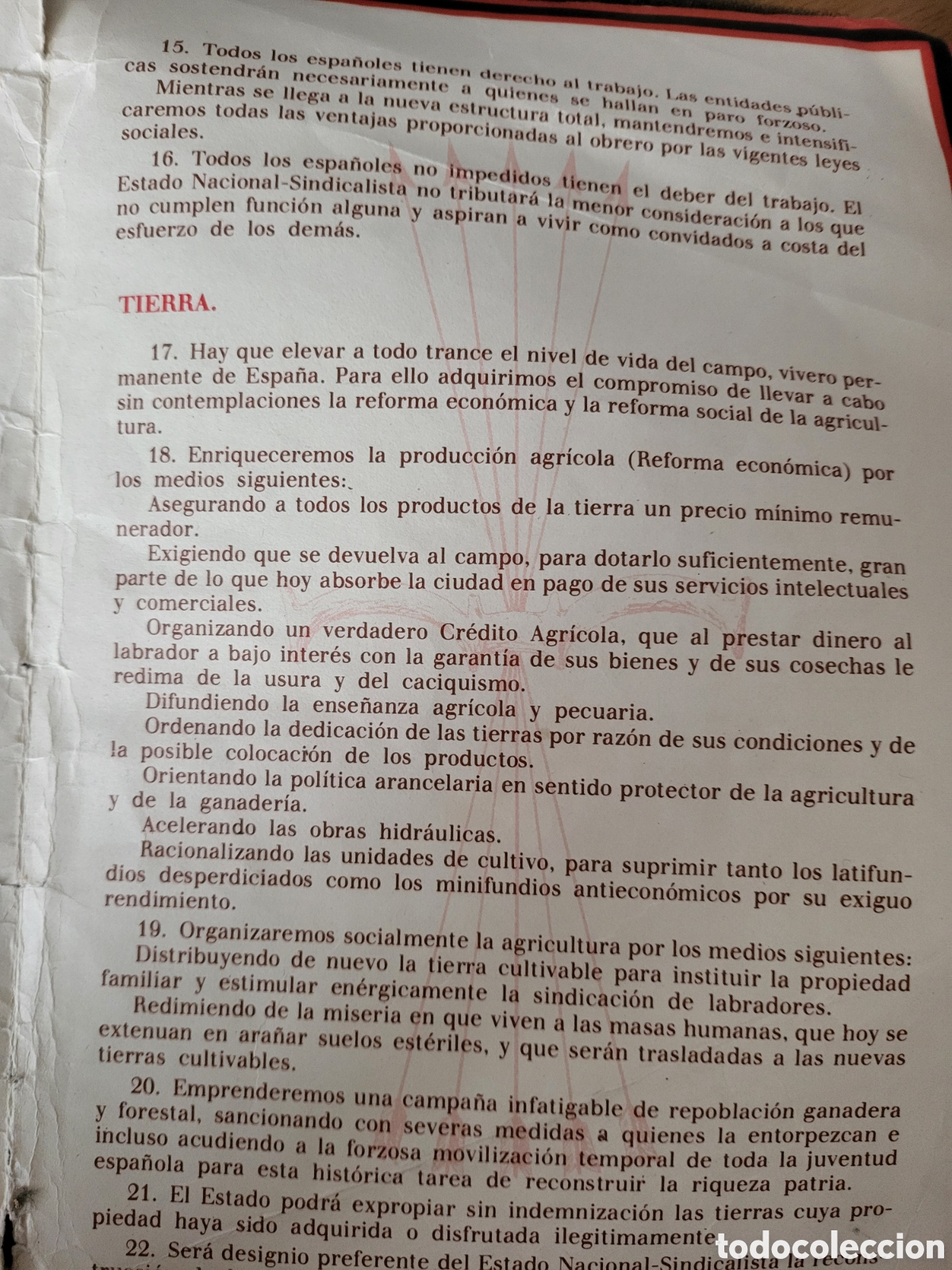 Coleccionismo: Falange Espa&ntilde;ola Normas Programaticas - Foto 3