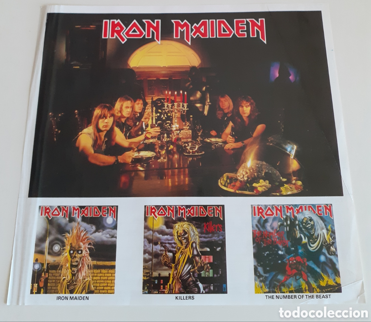 Coleccionismo: Iron Maiden, pegatina cerveza Trooper - Foto 2